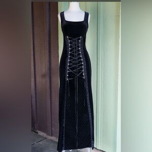 RARE VINTAGE Cykxtees Maxi Velvet quilted dress. Amazing condition